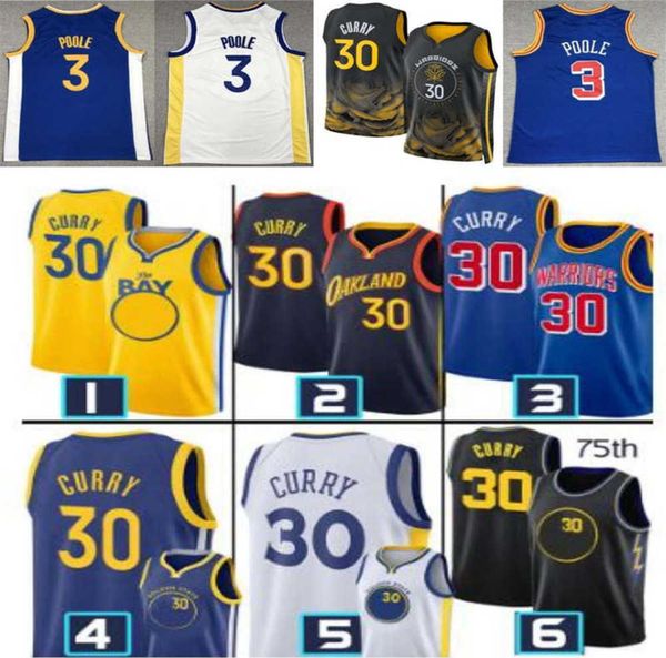 

basketball jerseys t-shirt stephen curry klay thompson draymond green jersey andrew wiggins poole warriores 2022 2023 city shirt edition blu, White;black