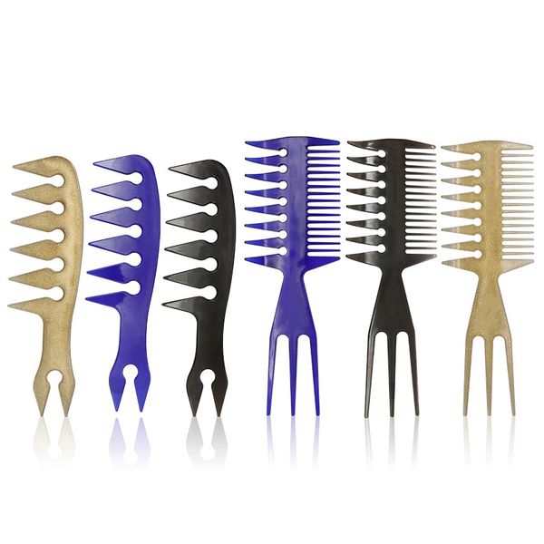 

styling hair brush oil comb retro head wide tooth men's beard barber brushes tools paddle massage round detangling dhl, Silver