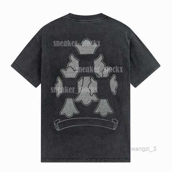 

chromesmen's t-shirts 2023 designers brand horseshoe sanskrit anskrit cross pattern sweater short sleeves tshirt 6 hna0, White;black