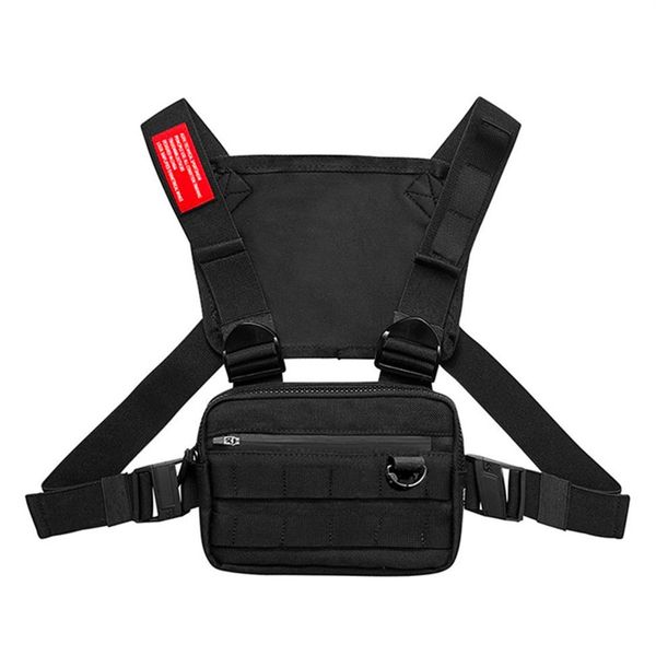 

2021 new street style military chest rig bag for men white hip hop functional waist packs adjustable vest waistcoat fashion chest 297u