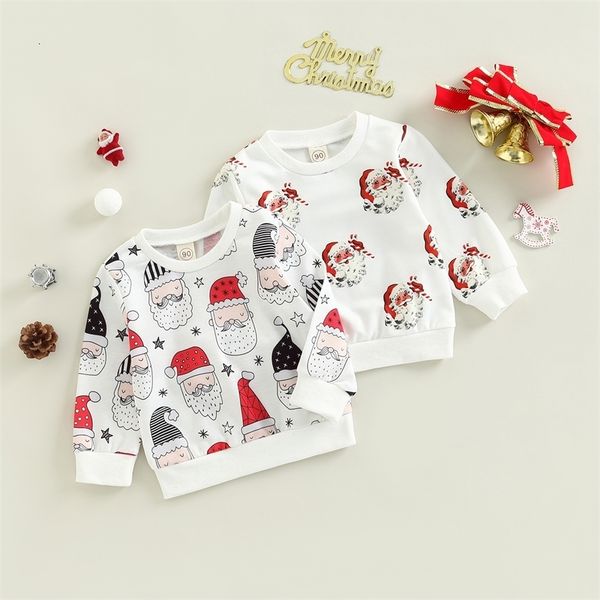 

tshirts citgeett autumn christmas kids baby girls boys sweatshirt cartoon print long sleeve pullover fall xmas clothes 230420, Blue