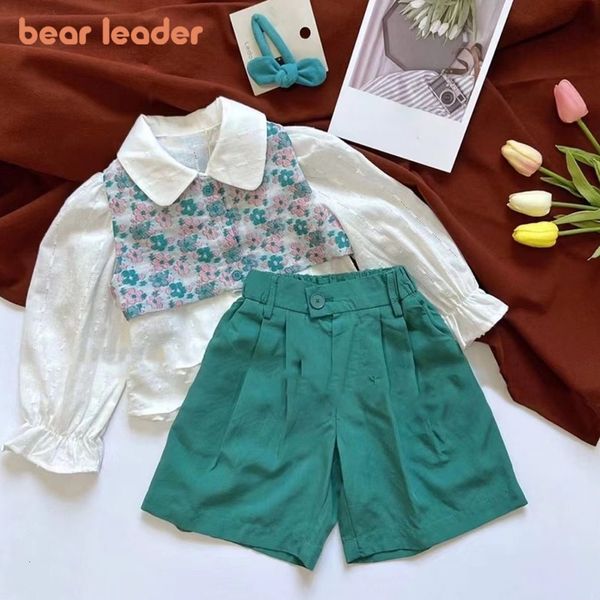 

clothing sets bear leader girls baby spring suit net red children s girl shirt fashion two piece set kids clothes 230420, White