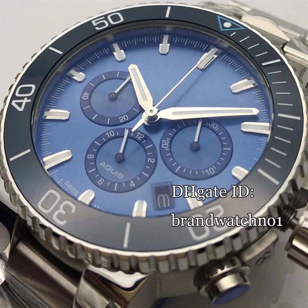 

high-quality blue whale limited edition diving series vk quartz with chronograph watch stainless steel257h, Slivery;brown