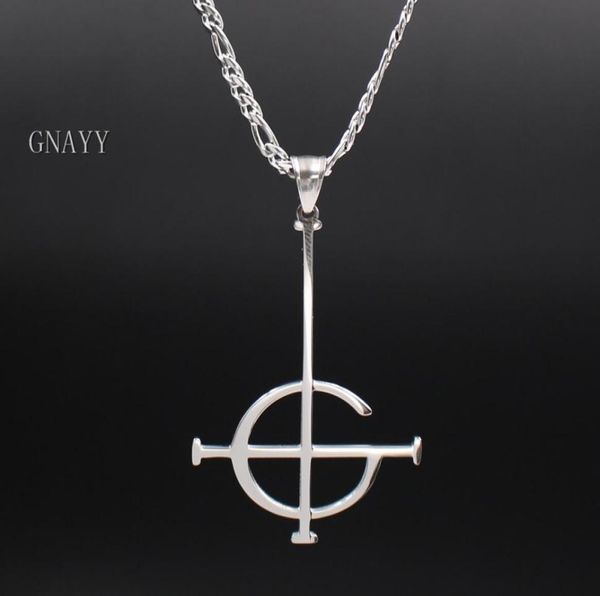 

mens jewelry punk roker ghost bc nameless ghoul necklace stainless steel men 3550mm pendant merch logo symbol jewelry9984434, Silver