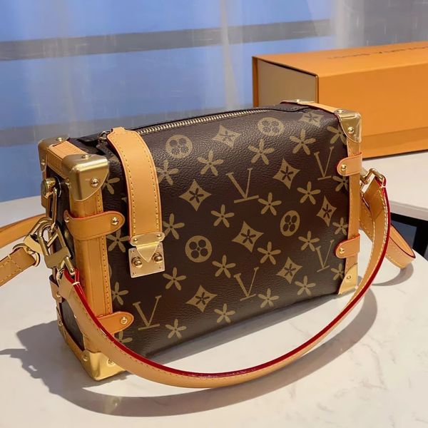 

m46358 m21741 women designer bag side trunk box luxury envelope handbags wallet louvis clutch mens fashion the tote bag genuine leather hobo