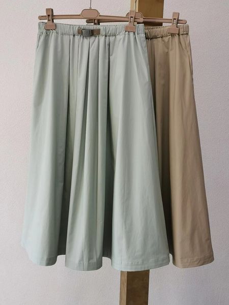 

skirts spring summer casual style elastic waist cotton skirt 230420, Black