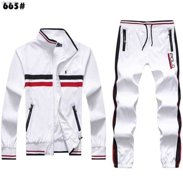 

spring autumn men tracksuits polo sweatshirts horse embroidery jogger sporting suit mens sportswear set plus size m-2xl, White;black