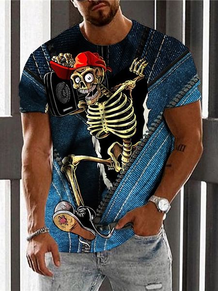 

2023 latest men's t -shirt printed 3dt short -sleeved casual loose set, high -end men's fashion and distinctive design style, impo, White;black