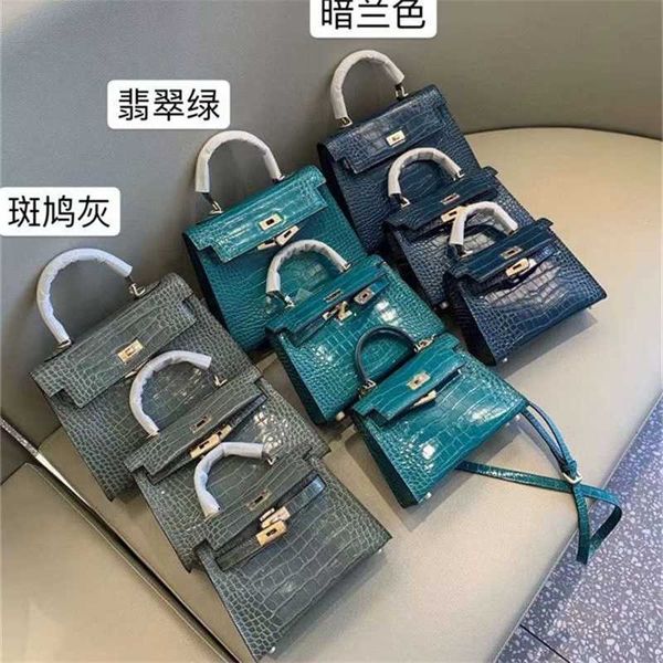 

herms kellier bags spring/summer new crocodile cowhide women's bag bag grand banquet bag one shoulder crossbody handbag tide