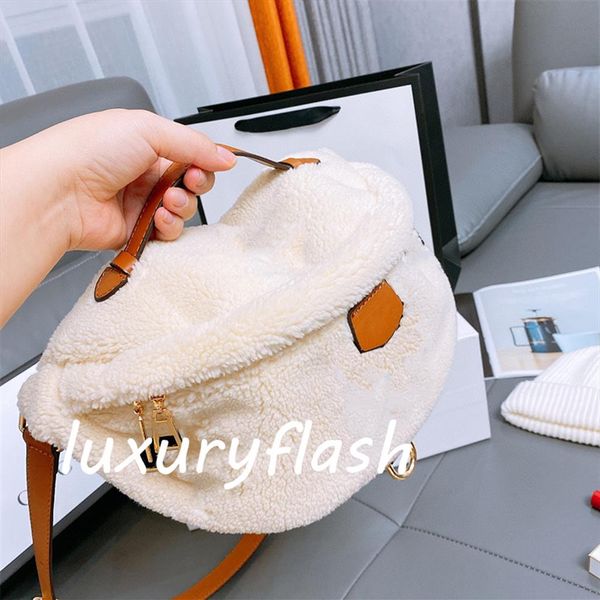 

original hardware soft plush genuine teddy men chest bag bumbag designers crossbody bags purse letter tedy luxurys la286j