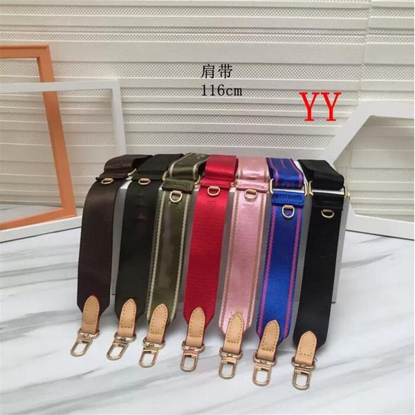 

3 piece set bags 7 colors pink black green blue coffee red shoulder straps for women crossbody bag fabric bag parts strap251q