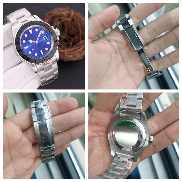 

High quality men's mechanical automatic watch 40MM 44MM stainless steel blue dial sapphire waterproof classic folding strap montre de luxe dhgat