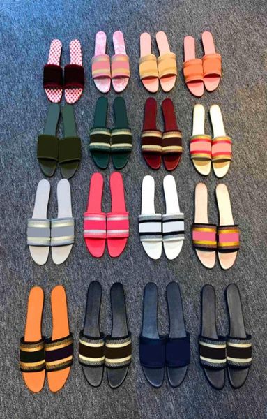 

designer embroidery slipper for woman summer outdoor nonslip sandal sliders fashion multicolor patchwork ladys beach plateforme 4892079, Black