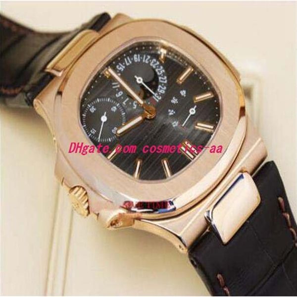 

luxury watches new automatic 5712r-001 40mm mint complete black leather strap men's watches men watch wristwatch310u, Slivery;brown