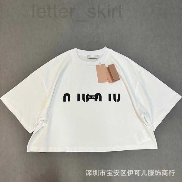 

women's hoodies & sweatshirts designer high edition early spring 2023 new letter printing waist casual versatile round neck cotton t-sh, Black