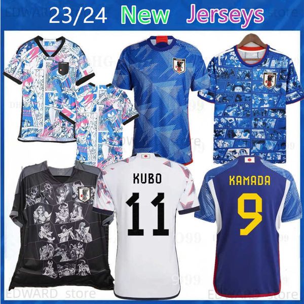 

diy t-shirt 2022 2023 japan soccer jerseys doan minamino kamada football shirts 22 23 tsubasa atom jersey nagatomo endo shoya kubo men kids, Black