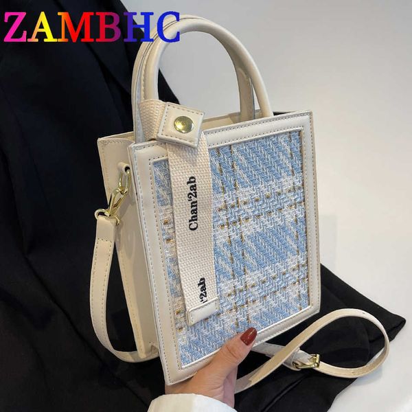 

evening bags fashion women's small totes bag designer cotton and pu leather shoulder crossbody bags for women cute short hadle lady han