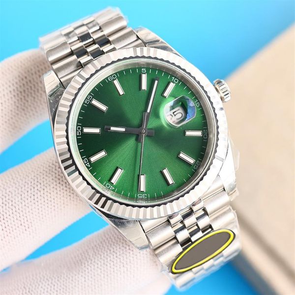

mint green round dial men's watch 41mm m126334 automatic mechanical stainless steel 904l luminous waterproof scratch resistan280g, Slivery;brown