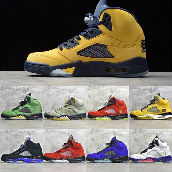 

jumpman 5 5s mens basketball shoes university blue crimson bliss sail mars her aqua black metallic raging bull green bean easter concord tra