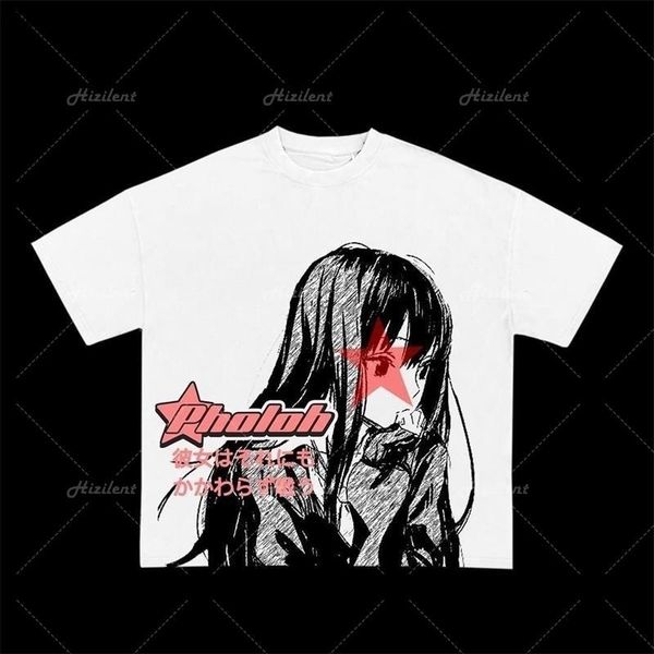 

men s t shirts t shirt clothing summer gothic harajuku punk fairy grunge oversized anime clothes kawaii graphic t shirt y2k emo 230420, White;black