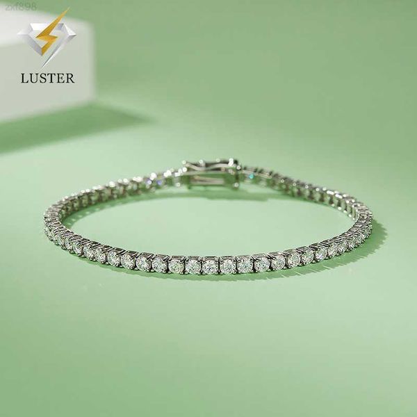 

925 jewelry 4mm d vvs1 moissanite diamond tennis chain necklace, Silver