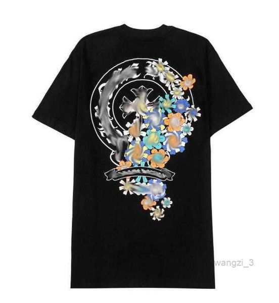 

chromesmen's t-shirts luxury classic t fashion ch brand letter sanskrit cross pattern sweater designers pullover cotton tshirts 2p6w, White;black