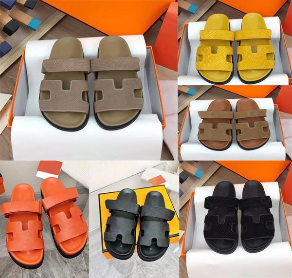 

designer suede slipper chypre slippers beach classic flat sandals luxury summer lady leather flip flops men women slid3812396, Black