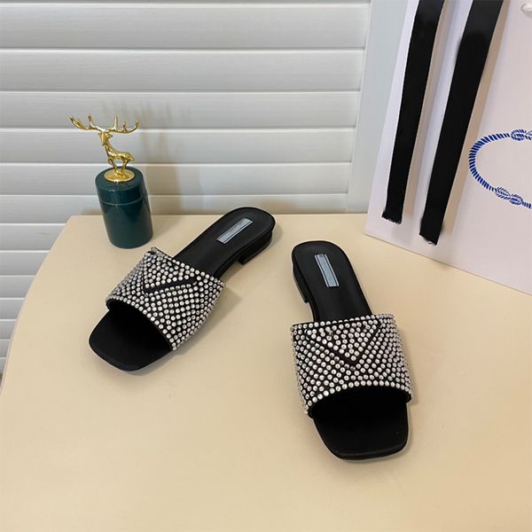 

womens slippers summer shiny designers sandals l casual luxurys slipper classic style outdoor beach shoes, Black