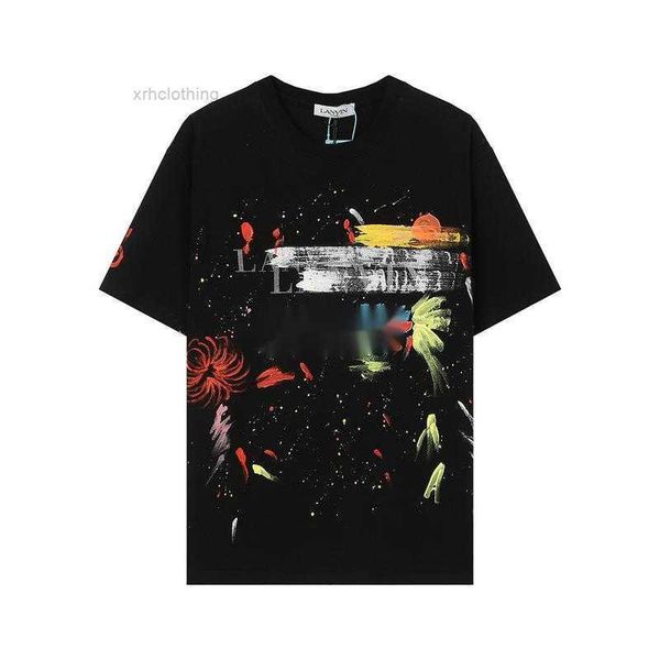 

men's t-shirts gallerye dept shirt lan vin longfan speckle printing series loose short sleeve versatile casual men and women's cou, White;black