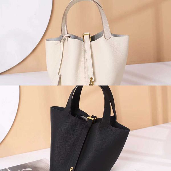

designer luxury bag layer cowhide bucket leather vegetable basket children's commuting handbag4sqrfnbq picotin