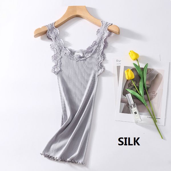 

camisoles tanks silk lace tank womens for women fashion tankcami summer basic lingerie tanks girls vest shirt sleeveless cute 230421, Black;white