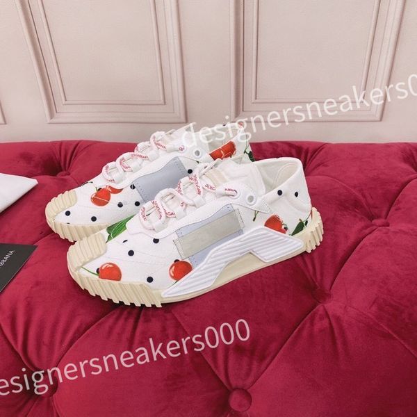 

new luxurys men designer shoes women leather high-sneakers low-platform trainers black white outdoor casual shoes, Red;white