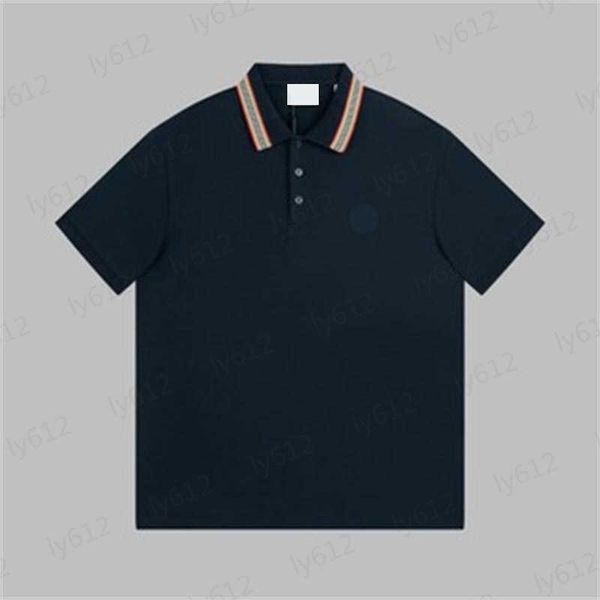 

mens summer spring designer dark blue trendy luxurious slim relaxed breathable classic patchwork color printed stripe pointed collar beaded, White;black