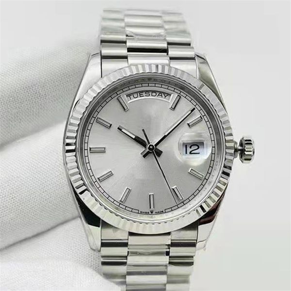 

luxury mens womens fashion 41mm watches automatic mechanical 36mm designer women log watch 904l stainless steel brand men wristwat287q, Slivery;brown