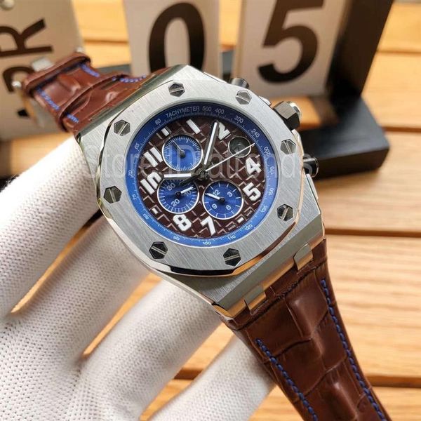 

stylish automatic mechanical self winding watch men classic gold silver wristwatch gentleman casual leather strap clock 614d2266, Slivery;brown