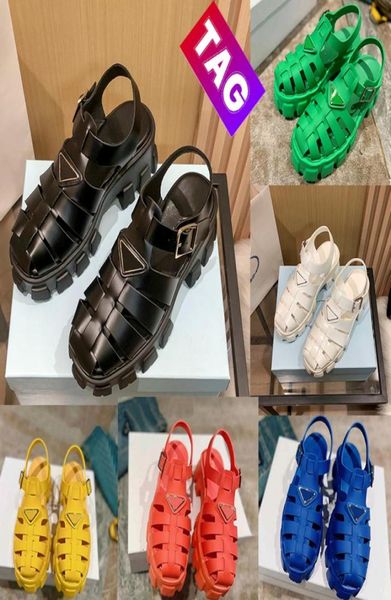 

rubber sandals women sandal chunky heel cutout design italy women shoes platform summer beach slipper midheel slippers med slide 4355154, Black