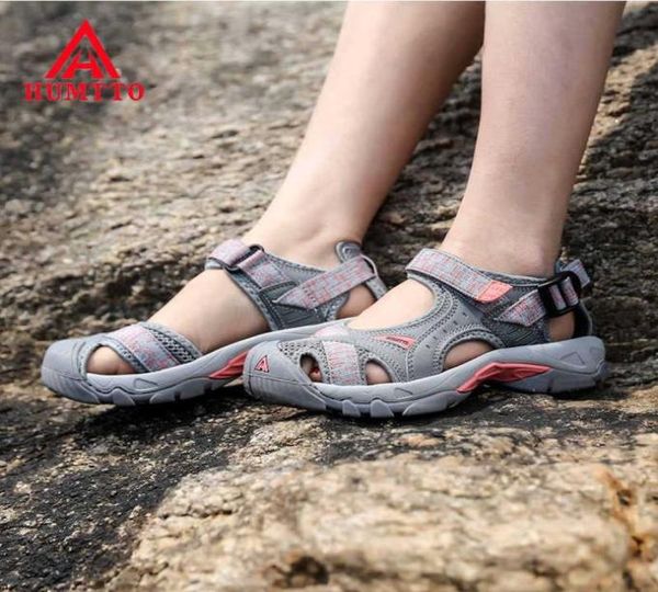 

humtto outdoor womens sandals mesh breathable hiking shoes sports sandals trekking shoes fishing sneakers beach aqua water shoes y5482861
