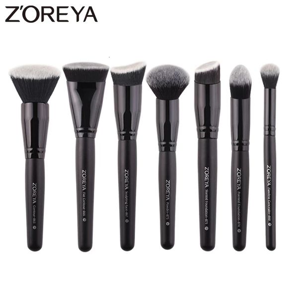 

makeup tools zoreya black brushes set eye face cosmetic foundation powder blush eyeshadow kabuki blending make up brush beauty tool 230421
