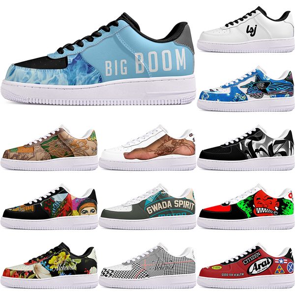 

DIY shoes fashionable autumn mens Leisure shoes one for fashion men women casualplatform sneakers Classic cartoon graffiti trainers comfortable sports 28478