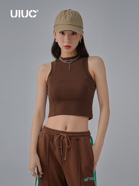 

tanks uiuc solid crop tank woman racerback slim fit tank 3355gs22, Black;white