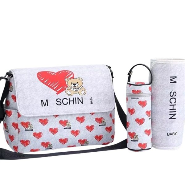

mom baby diaper bag 3-piece set paris female designer print multifunctional fashion zipper & hasp one shoulder bag mom and girl's gift