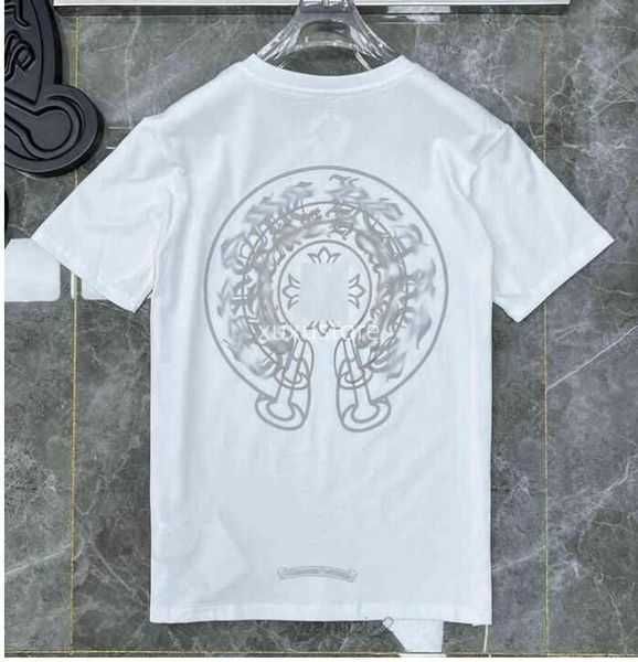 

classic fashion chmen's t-shirts 2023mens classic shirt heart fashion ch quality brand sanskrit cross pattern sweater designers chromes, White;black
