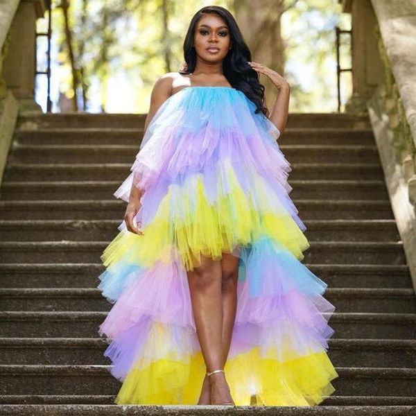

dresses colorful fluffy high low tiered tulle skirts women to party elastic long tulle maxi skirt puffy long women dresses robe, White;black