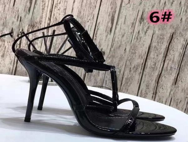 

new luxury new crystal calf leather quilted platform sandals designer women039s middle high heeled sandals 3441 with box6101482, Black