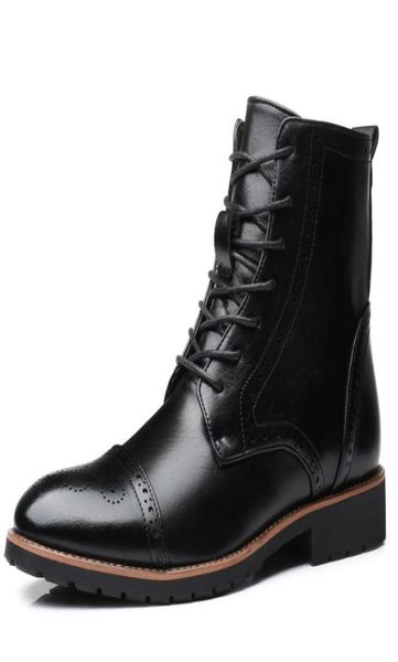 

men short boot mens casual boots leisure ankle brogues boots for men fahion shoes vintage brogue martin shoes zy8262487377, Black