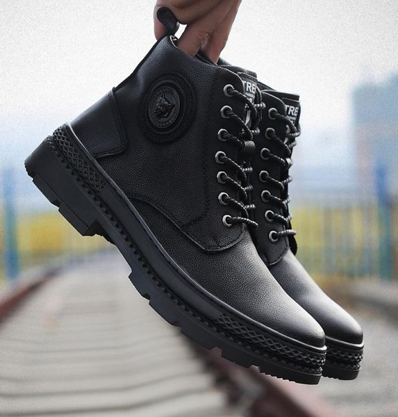 

england style short boots man genuine leather ankle boots breathable cowskin boots fashion gorgeous men shoes man lace up flats zy3675132, Black