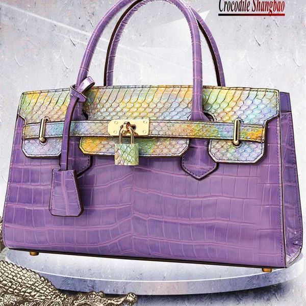 

herms designer bag tote bag crossbody bag shoulder bag fashion bag bag new bag crocodile womens bag true snake skin versatile bag one should
