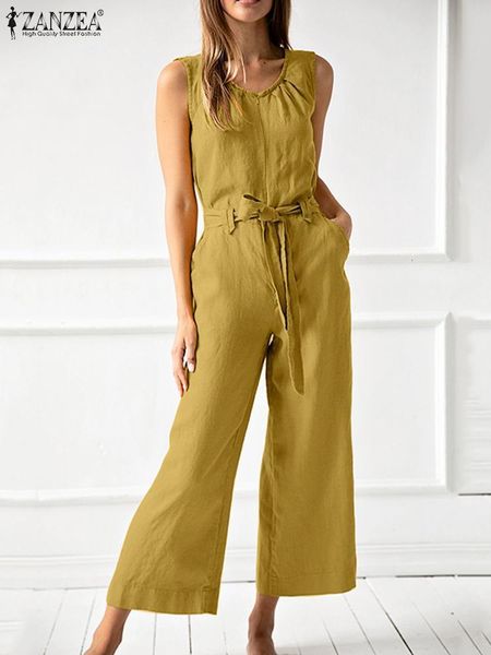 

women's jumpsuits rompers zanzea stylish summer women sleeveless rompers solid holiday playsuits elegant work overalls oversize casual, Black;white
