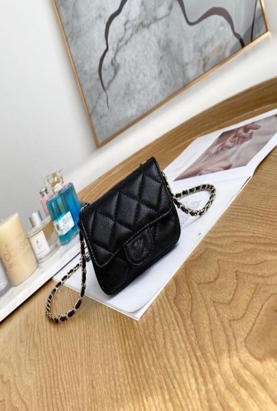 

waist bag with metal chain women caviar leather mini size bags accessories7669883