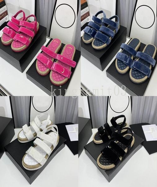 

velvet sandals hemp rope grass sandal women slippers weave summer platform alphabet leather women fashion shoe lace up fisherman s6968062, Black
